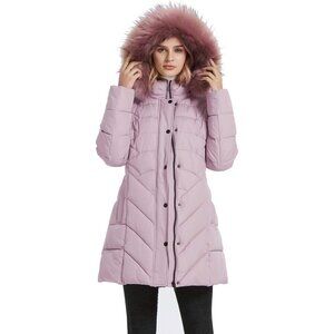 ✨ Binacl Long Jacket Women Pink Winter Warm Thicken Outwear Pockets Parka Coat